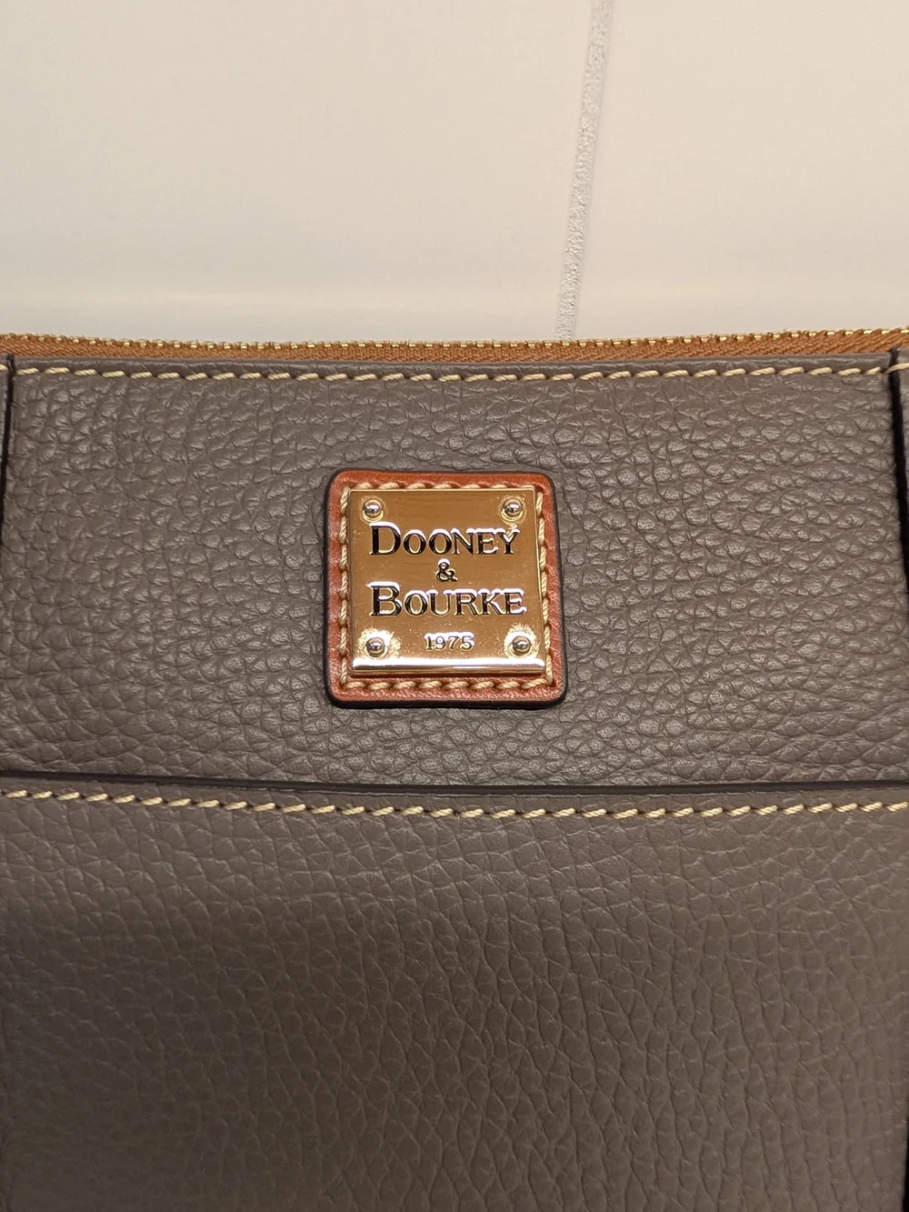 Dooney & Bourke Pebble Grain Leather Lexington In Gray/Brown